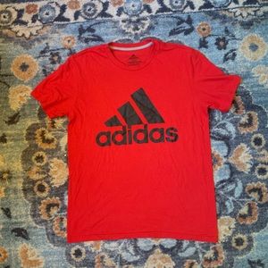 red adidas shirt